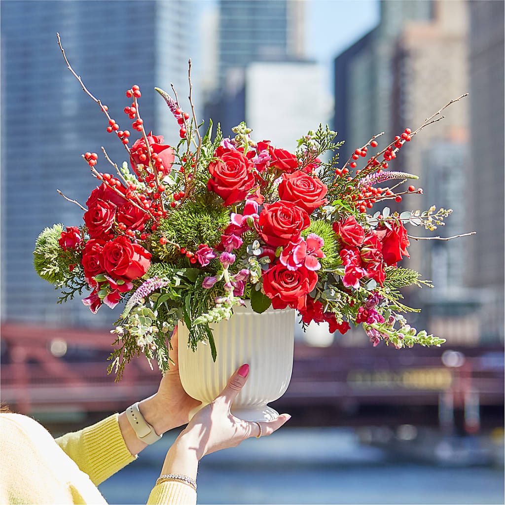 Big Red Bow Bouquet – Haggen, Bellingham WA