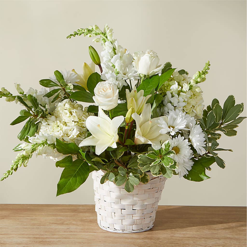 Ivory Elegance Floral Basket – Haggen, Bellingham WA