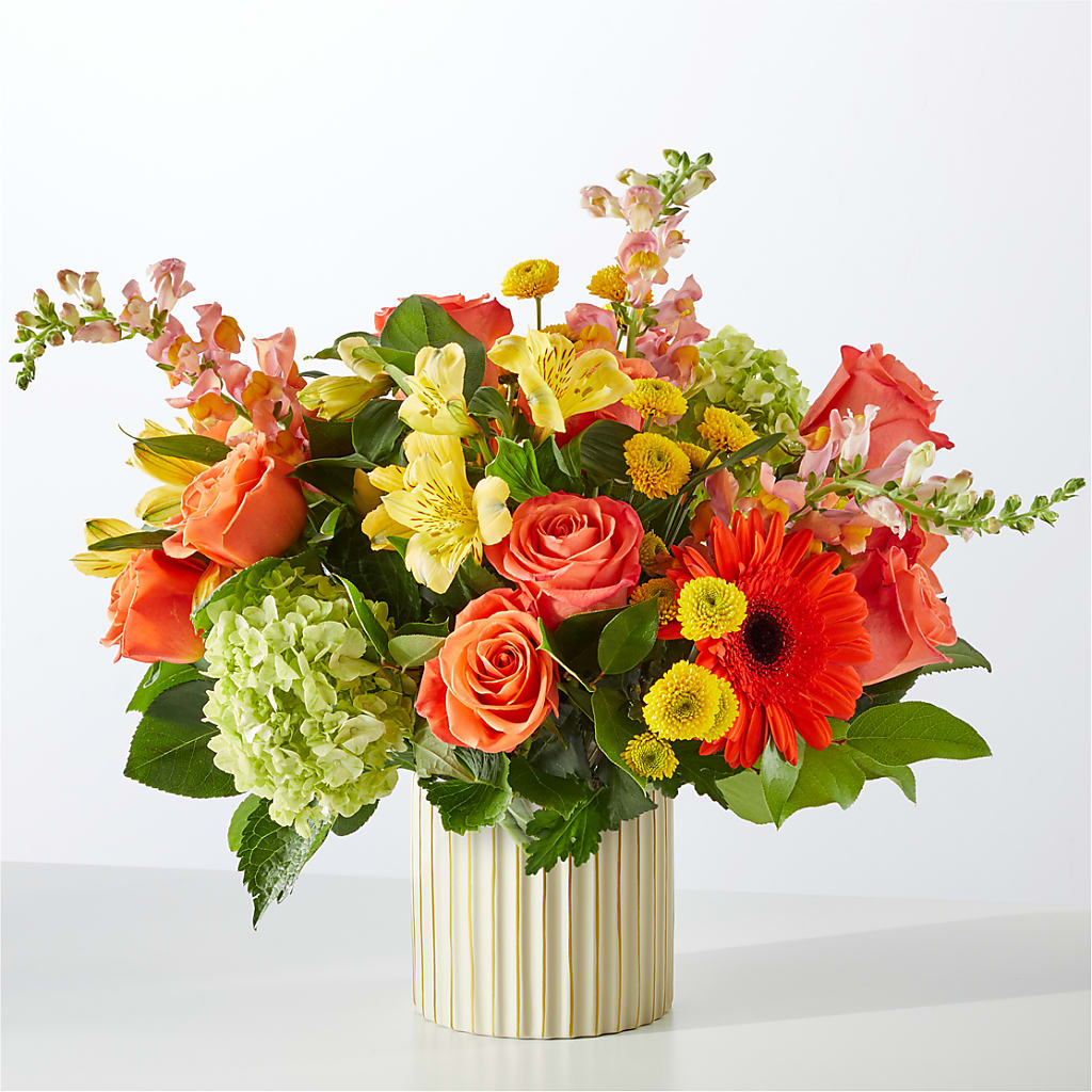 Autumn Sunshine Bouquet with Ivory Vase – Haggen, Bellingham WA