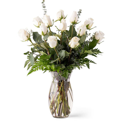 Unforgettable Dozen Rose White –  Haggen, Bellingham WA