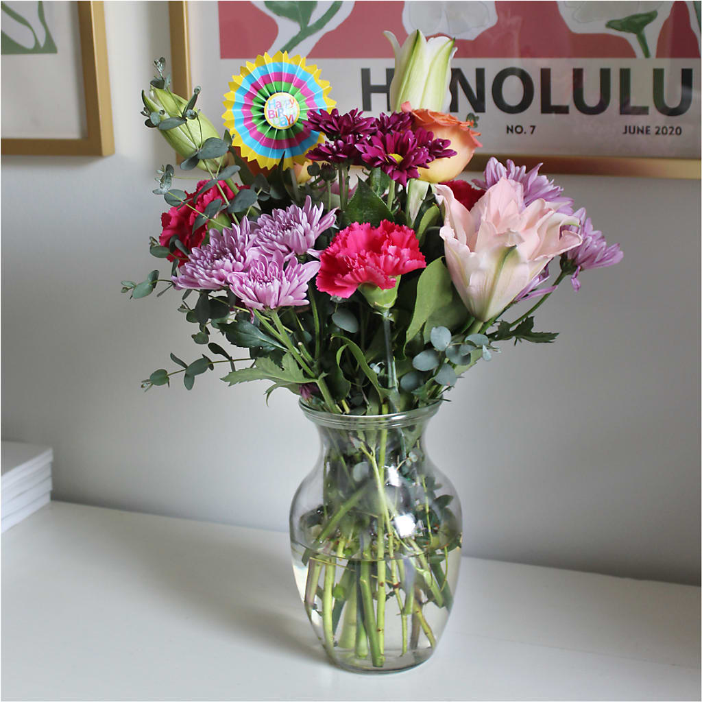 Light of My Life Bouquet & Happy Birthday Topper –  Haggen, Bellingham WA