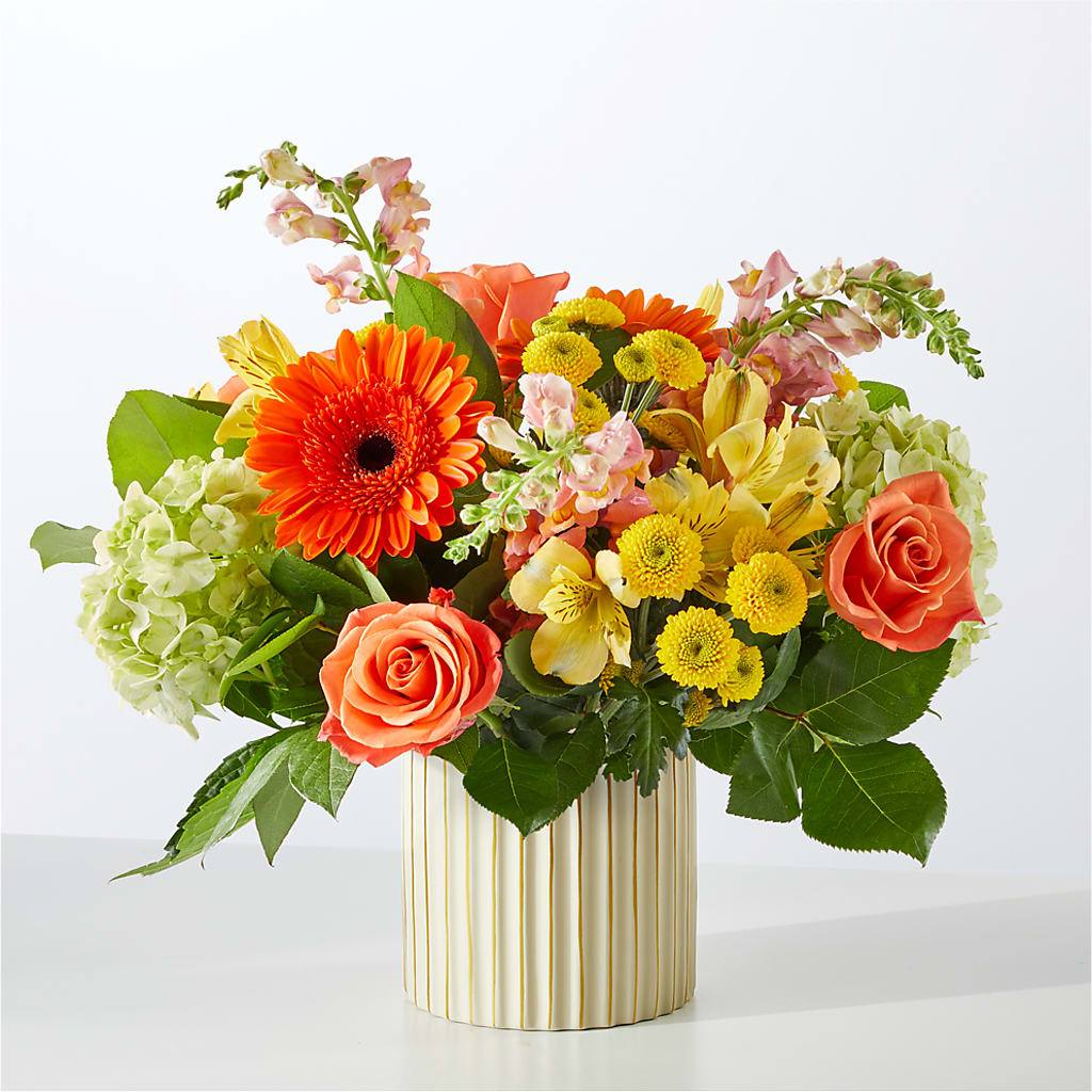 Autumn Sunshine Bouquet with Ivory Vase –  Haggen, Bellingham WA