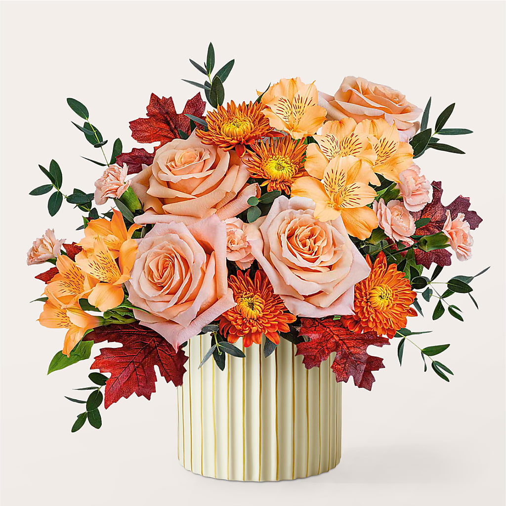 Spiced Latte Bouquet with Ivory Vase –  Haggen, Bellingham WA