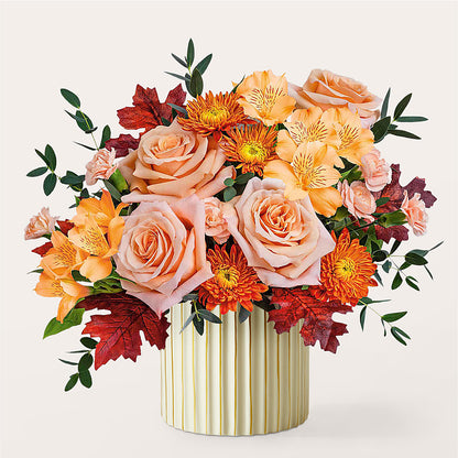 Spiced Latte Bouquet with Ivory Vase –  Haggen, Bellingham WA