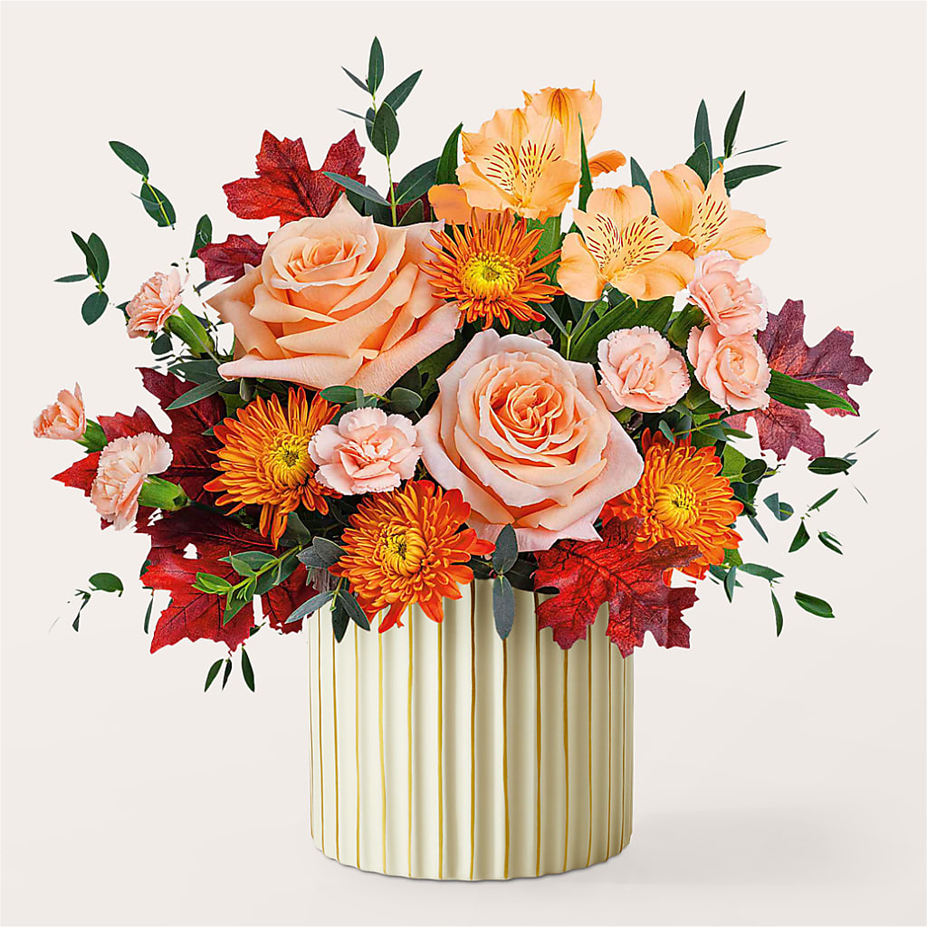 Spiced Latte Bouquet with Ivory Vase –  Haggen, Bellingham WA